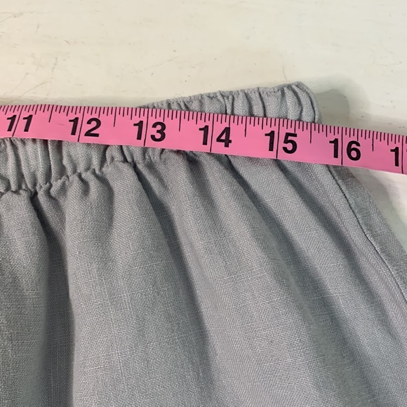 T19 The White House Super High-Ris Vintage 100% Linen Drawstring Shorts - Picture 8 of 11